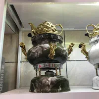 سماور گازی گابریلا برنجی طرح سنگ باارسال|قوری، کتری، قهوه‌ساز دستی|مشهد, شهید آوینی|دیوار