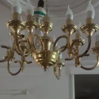 دو عدد لوستر طلایی