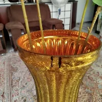 گلدان شیشه ایی با گل مصنوعی|صنایع دستی و سایر لوازم تزئینی|شیراز, شاه قلی بیگی|دیوار