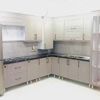 کابینت طوسی ویترین بلندکد ۴۰۴۰