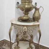 میز و سماور و دلفین برنز اصل