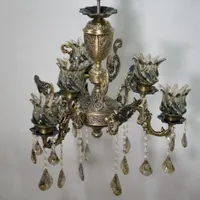 لوستر 6شعله برنزی