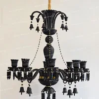 لوستر باکارا/باکارات فرانسه بلوری کریستالی مشکی|لوستر و چراغ آویز|تبریز, |دیوار