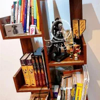 بوفه و کتابخانه مدل کاکتوس ۱ قهوه ای|کتابخانه، شلف، قفسههای دیواری|تبریز, |دیوار