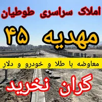 منتظرخریدزمین نمانید/زمین بخریدمنتظر بمانید/طوطیان|فروش زمین و ملک کلنگی|مشهد, الهیه|دیوار