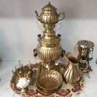 منقل برنجی زغالی سماور ذغالی سماوری گازی|صنایع دستی و سایر لوازم تزئینی|مشهد, احمدآباد|دیوار