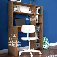 میز تحریر کتابخانه دار مدل گیسو یک قهوه ای|میز تحریر و کامپیوتر|تبریز, |دیوار