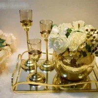 سینی آینه ای دکوری جهیزیه کادویی چینی (امید دکور)