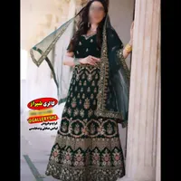 کرایه لباس هندی مجلسی هندی ساری سبز خامه دوزی|لباس|شیراز, صاحب الزمان|دیوار