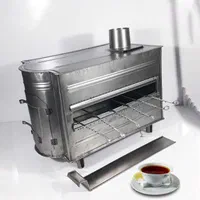 بخاری هیزمی دوکاره بغل کباب پز