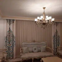 پرده مدرن با حریر ترک|پرده، رانر، رومیزی|تهران, تهرانپارس غربی|دیوار