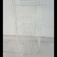 سبد فلزی ۳ طبقه سفید در حد نونو|آب‌چکان و نظم‌دهنده ظروف|گرمدره, |دیوار
