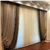 پرده سالنی حریر ترک با دکوری مخمل|پرده، رانر، رومیزی|تهران, تهرانپارس غربی|دیوار