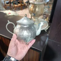 قوری ورشو قدیمی نقره کاری|کلکسیون اشیاء عتیقه|نوشهر, |دیوار