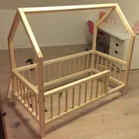 کلبه تخت (تختخواب) چوبی کودک مدل آفتاب