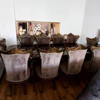 یک دست مبل استیل با ناهار خوری ۸ نفره تمیز وسالم|مبلمان خانگی و میز عسلی|تهران, شهرک دانشگاه|دیوار