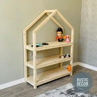 ویترین اتاق کودک چوبی روستیک دکور مدل کلبه ای|کتابخانه، شلف، قفسههای دیواری|تهران, یافت آباد جنوبی|دیوار
