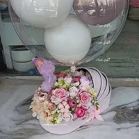 سبد باکس گهواره دسته گل نوزاد طبیعی مصنوعی|گل و گیاه طبیعی|تهران, آهنگ|دیوار