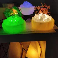 اباژور پایه چوبی کاسه دلنمک با پایه چوبی و سنگی|چراغ خواب و آباژور|کرج, گوهردشت|دیوار