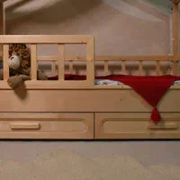 تخت کلبه ای تمام چوب/ مدل روشا|تخت و صندلی بچه|مشهد, نوید|دیوار