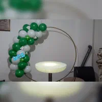 حلقه بادکنک آرا سبز و سفید(رنگ دلخواه شما)