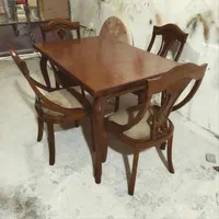 میز و صندلی مدل گیتاری تمام چوب راش|میز و صندلی غذاخوری|مشهد, حضرت حجت|دیوار