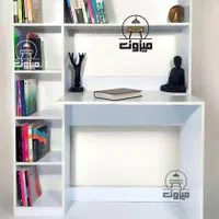 میز تحریر کتاب‌ خانه دار مدل ‌گیسو دو ‌سفید|میز تحریر و کامپیوتر|تبریز, |دیوار