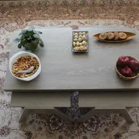 میز مستطیل و 4 عسلی کم جا- طوسی مات طرح چوب|مبلمان خانگی و میز عسلی|اصفهان, باغ فدک|دیوار