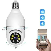 دوربین لامپی چرخش 360 درجه قابل کنترل v380 اصل|دوربین مداربسته|قم, صفائیه|دیوار