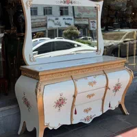 آینه و کنسول چوبی مازول بوفه میز تی وی ورق طلا|بوفه، ویترین، کنسول|تهران, تهرانپارس شرقی|دیوار