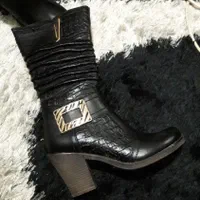 بوت بلند پاشنه 3 سانتی برند ترک سایز 38