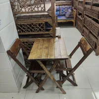 میزو صندلی چوبی تاشو غذاخوری/عاشقانه/آشپزخانه/تراس|میز و صندلی غذاخوری|زنجان, |دیوار