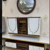 ست میز تلوزیون و آیینه کنسول میزتلوزیون ایینه خور