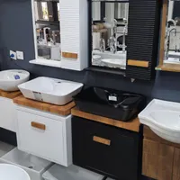 فولست روشویی کابینتی به همراه آینه باکس کامل