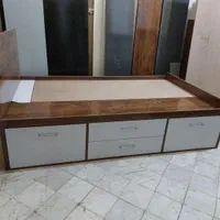 تختخواب یک و نیم نفره  ۱۲۰ در ۲ کد ۴۰۴/ پویا چوب|تخت و سرویس خواب|مشهد, سرافرازان|دیوار