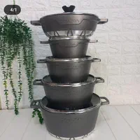 سرویس 10پارچه قابلمه تابه  چدن دالتون سنگین رژیمی|ظروف پخت‌وپز|قم, نیروگاه|دیوار