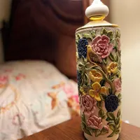 آباژور رو میزی دستساز(کنده کاری و نقاشی) سرامیکی|چراغ خواب و آباژور|تهران, تجریش|دیوار