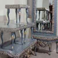 آینه کنسول و گل میز ست همدیگه از کارگاه تولیدی|آینه|شیراز, سیاه سنگ|دیوار