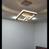 لوستر کهکشانی مربع سه حلقه 50*30*15|لوستر و چراغ آویز|بروجرد, |دیوار