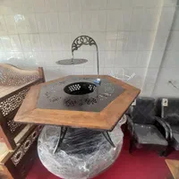 میز و صندلی باغی. مبلمان ویلایی. مدل آتشدان ۶ضلعی|میز و صندلی غذاخوری|خمینی‌شهر, |دیوار