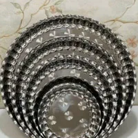 سینی استیل دالبری طرح دار از سایز 10تا 60|ظروف سرو و پذیرایی|کرج, حصارک بالا|دیوار