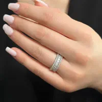 انگشتر نقره سولیتر جواهری آب طلا نانو کد04010|بدلیجات|تبریز, |دیوار