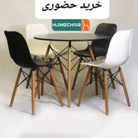 میز و صندلی چهار نفره فایبر