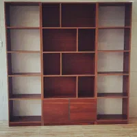 کتابخانه و قفسه چوبی|کتابخانه، شلف، قفسه‌های دیواری|کرج, حصارک بالا|دیوار