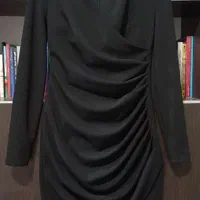 پیراهن مجلسی آستین بلند یقه هفت چپ و راست مشکی|لباس|تهران, شهرک دانشگاه|دیوار