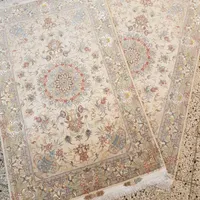 جفت ذرع‌ونیم دستباف تبریز خطیبی چله‌ابریشم ۵۰رج پر|فرش|تهران, بازار|دیوار