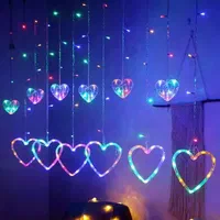 ریسه ال ای دی پرده ای مدل قلب قلب