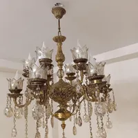 دو جفت لوستر برنجی در حد نو