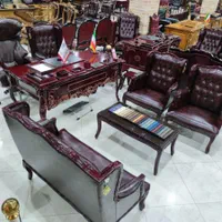 مبلمان اداری میز صندلی مدیریت زرشکی چوب راش|دفتر کار|اصفهان, ملاصدرا|دیوار