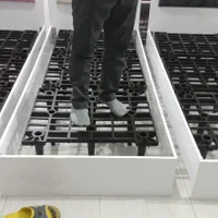 تخت یک نفره سفید و قهوه ای همراه با کفه پلیمری|تخت و سرویس خواب|کرمانشاه, |دیوار